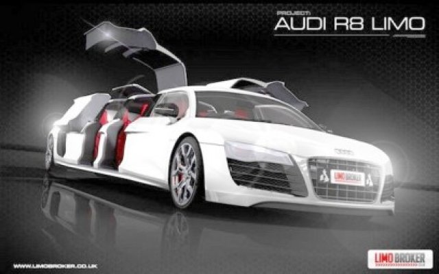 Lux grotesc: Audi R8 limuzină realizat de Limo Broker